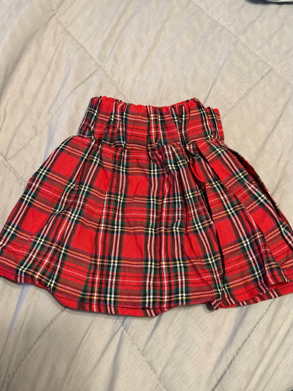 Red Plaid Mini Skirt